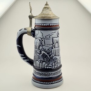 Vintage 1976 Avon Collectible Beer Stein, Vintage Avon Beer Stein with Pewter Lid image 3