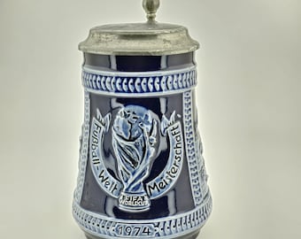Vintage World Cup 1974 Marzi&Remy German Beer Stein,Beer Mug,West Germany