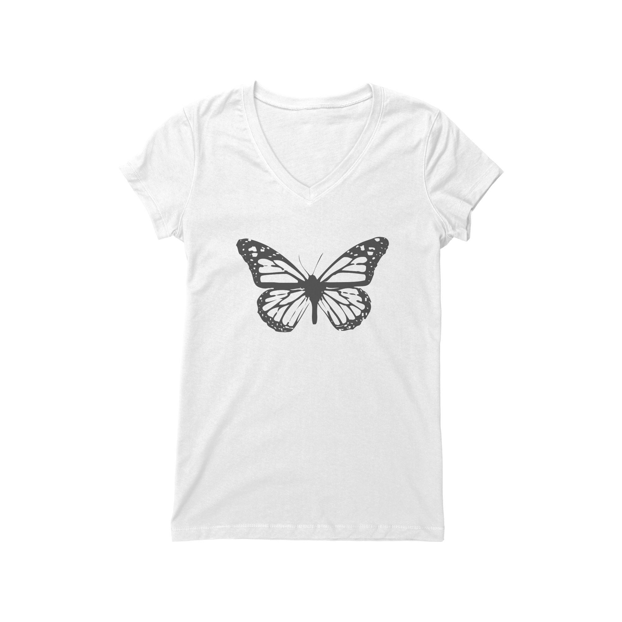 Butterfly Woman's V-Neck T-Shirt Relaxed Fit | Etsy