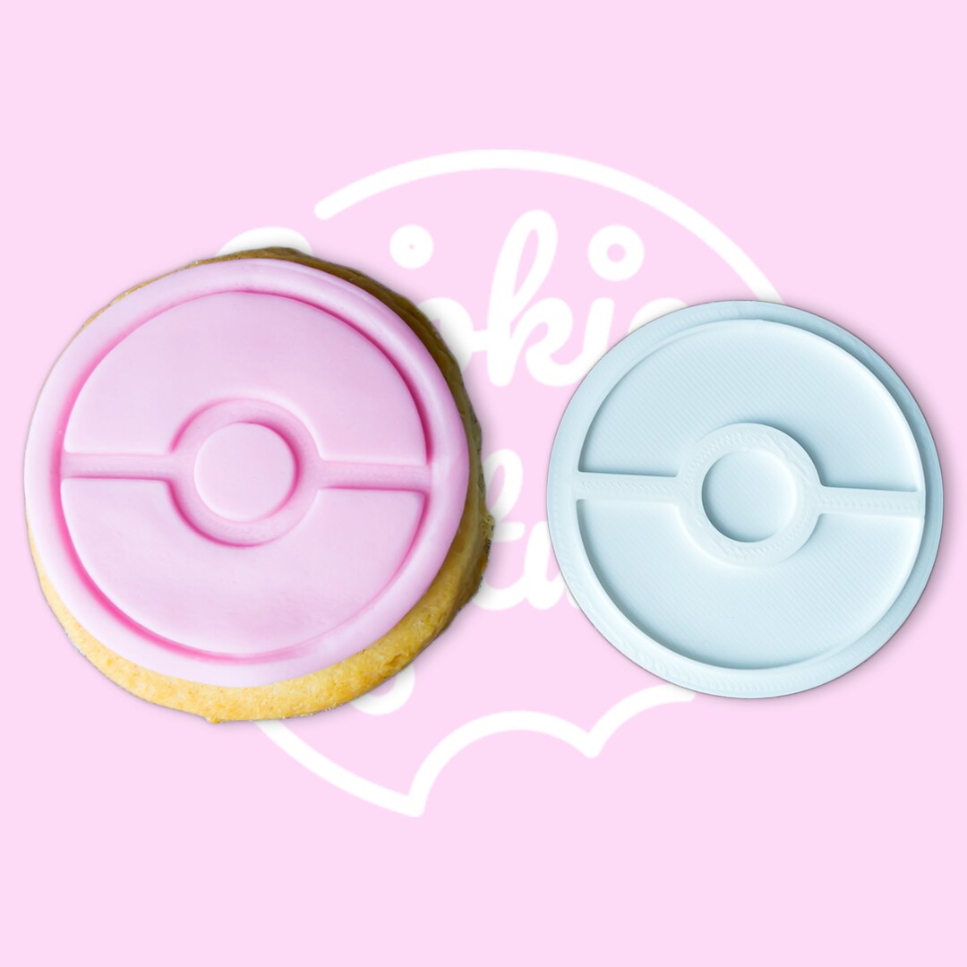 Pokeball Pokemon Cookie Stamp Embosser Pokemon Geek Gift Cookie Cutter Embosser Pokemon Gaming