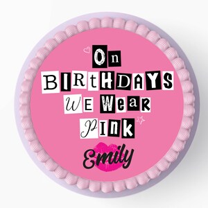 Mean Girls Cupcake Toppers Printable Decor Mean Girls Inspired