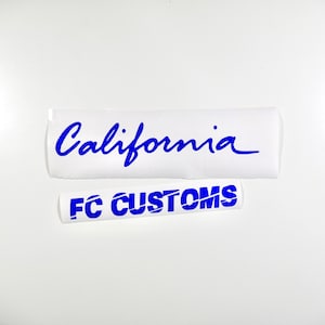 Cursive California License Plate Style Decal (80+ Colors Available)