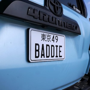 Custom Magnetic Metal Plate Cover with Custom Vinyl/Sticker Design (80+ Colors Available)
