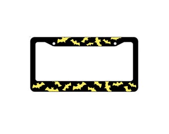 Customizable Bats License Plate Frame (40+ Colors Available)