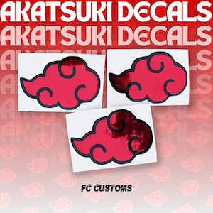 Akatsuki Anime Cloud Decals (Many Colors/Sizes Available)