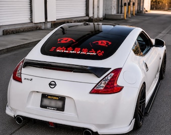 Custom Logo/Design XL Rear Windshield Decal (80+ Colors Available) - Car Accessory