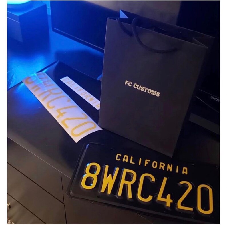 California License Plate Vinyl Wrap Kit custom Colors Etsy
