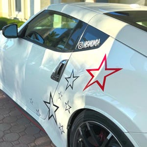 Star Outline Livery Car Decals (80+ Colors Available)