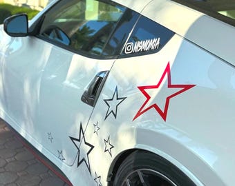 Star Outline Livery Car Decals (80+ Colors Available)