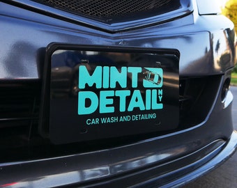 Custom Magnetic Metal Plate Cover with Custom Vinyl/Sticker Design (80+ Colors Available)