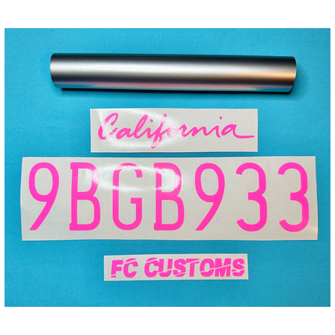 California License Plate Vinyl Wrap Kit custom Colors Etsy
