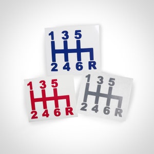 6 Speed Manual Car Decal (80+ Colors Available)