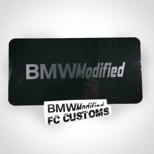 Custom Magnetic Metal License Plate Tag Cover with Custom Vinyl Design - (88 Color Options for the Design)