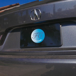 Custom Magnetic Metal Plate Cover with Custom Vinyl/Sticker Design (80+ Colors Available)