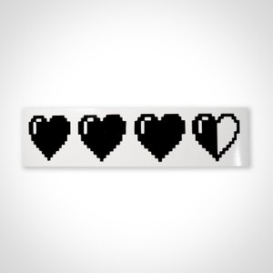 Video Game Heart Decal - Low Cars Scrape