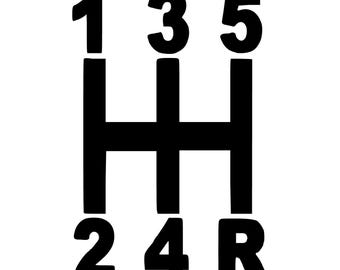 5 Speed Manual Car Decal (80+ Colors Available)