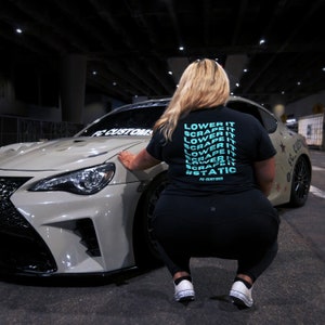 Lower It, Scrape It #STATIC / Customizable FC CUSTOMS Black Car Shirt / Static Cars