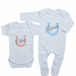 Horse Baby Wear | Horse Baby Gift | Personalised Baby Gift | Horse Newborn Gift | Unisex Horse Baby Clothes