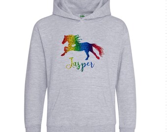 Kids Horse Hoodie, Personalised Girls Horse Hoodie, Personalised Girls Horse Hoodie, Pony Gift