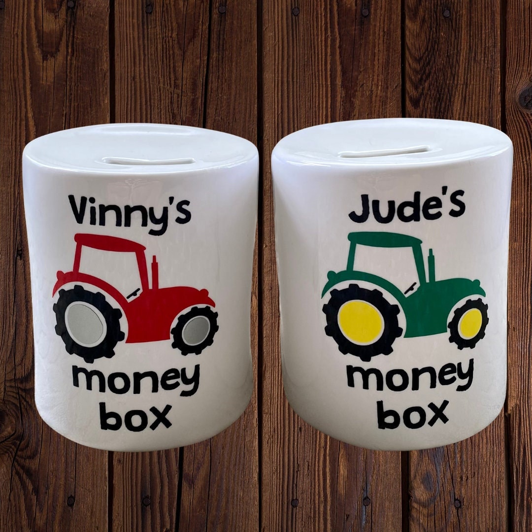 Personalised Tractor Money Box / Piggy Bank Gift Idea Etsy