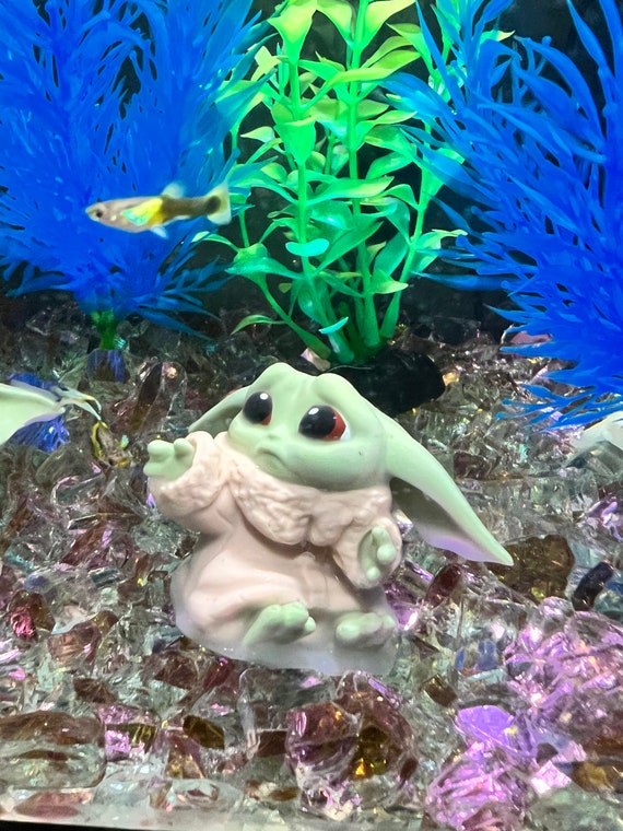 Baby Yoda Aquarium Decor 