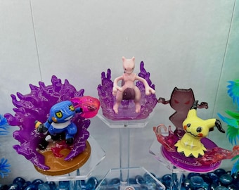 Mewtwo, Crogunk, and Mimikyu