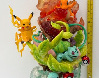ピカチュウ、ゼニガメ、ヒトカゲ、フシギダネの水族館の像 - Etsy 日本