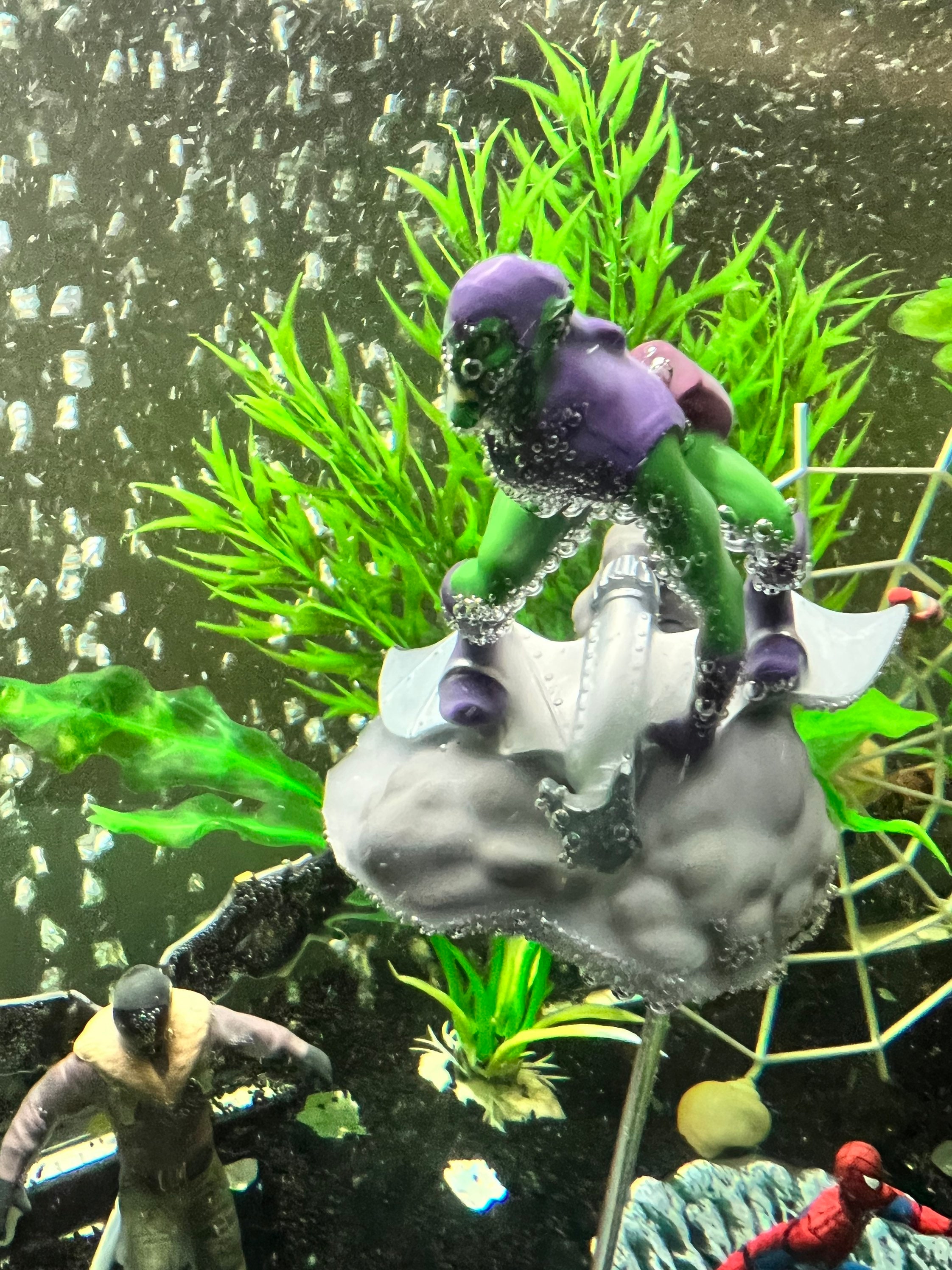 Spiderman fish tank best sale decorations