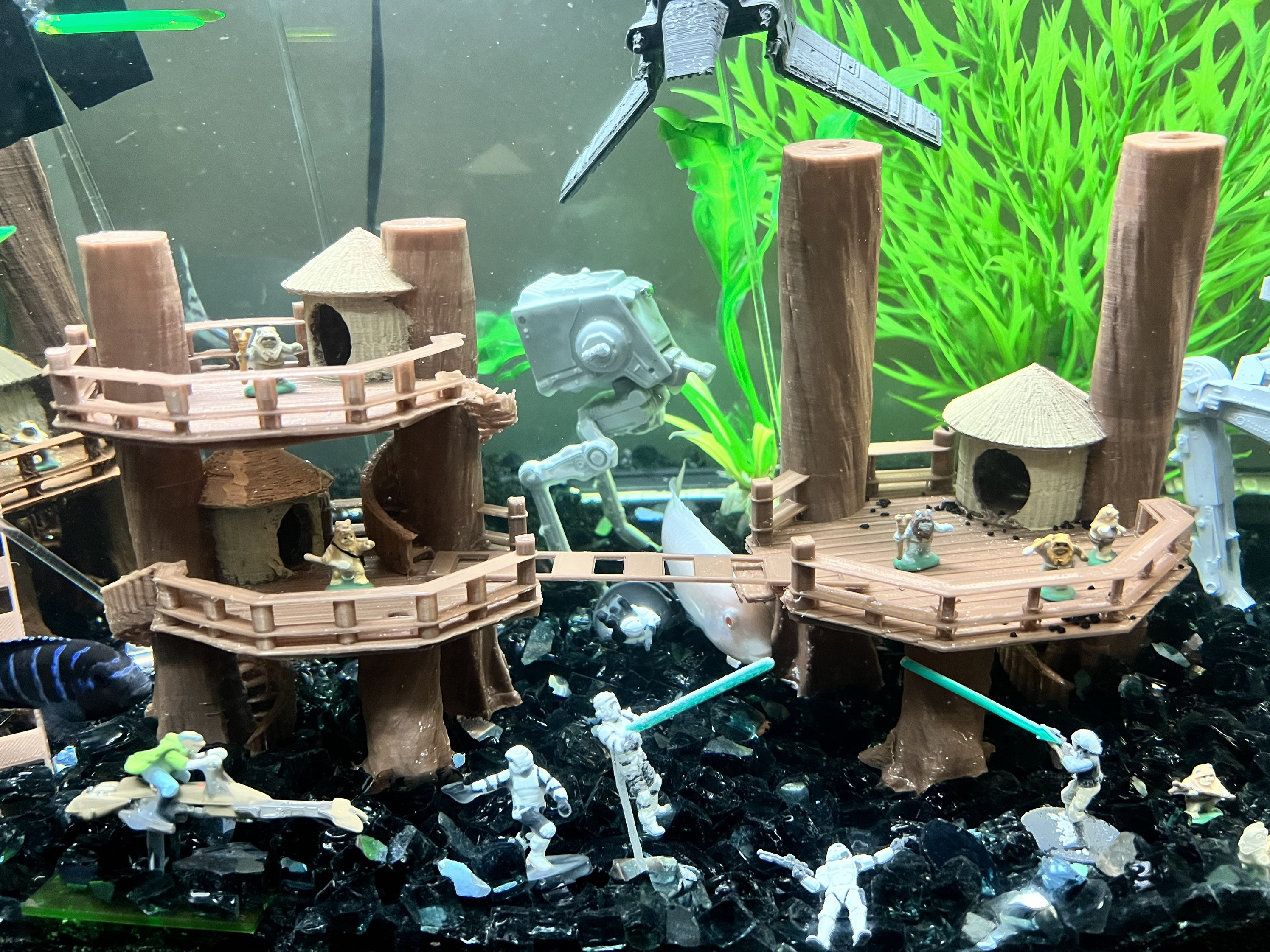 Star Wars Aquarium Decor (endor Themed) - Etsy