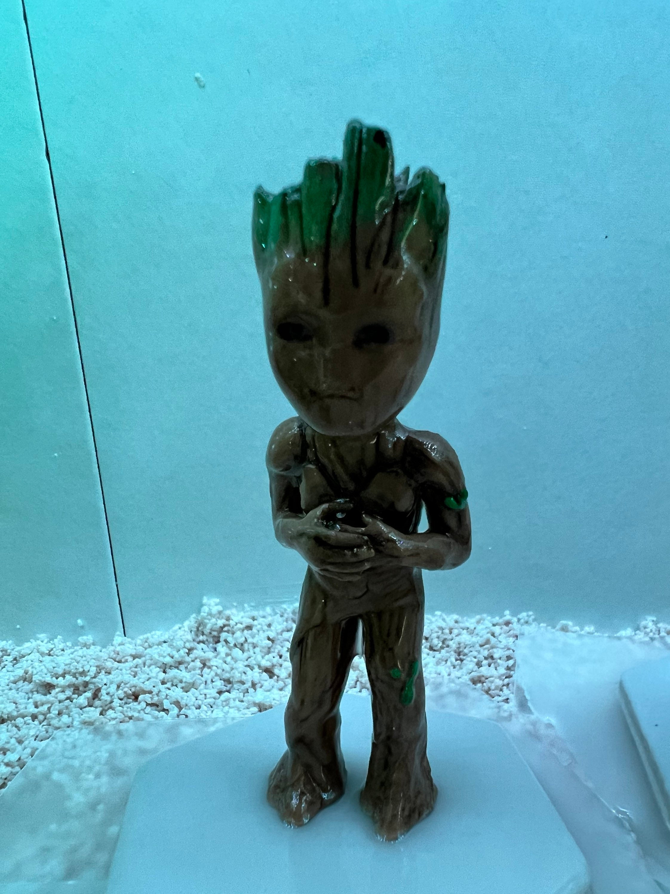 Baby Groot Aquarium Bubbler Dekoration.treeman Herzförmiges