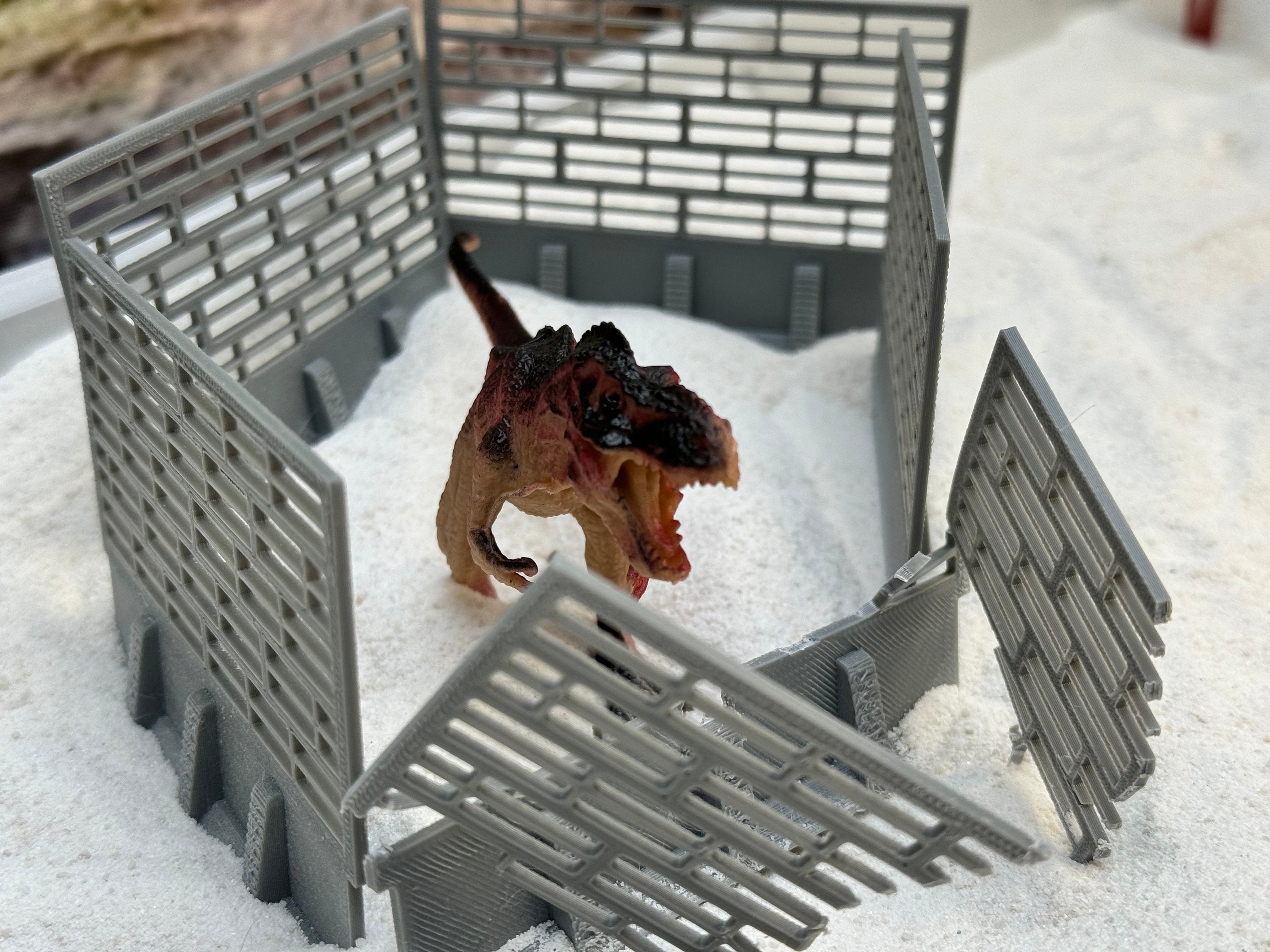 Jurassic park aquarium decor