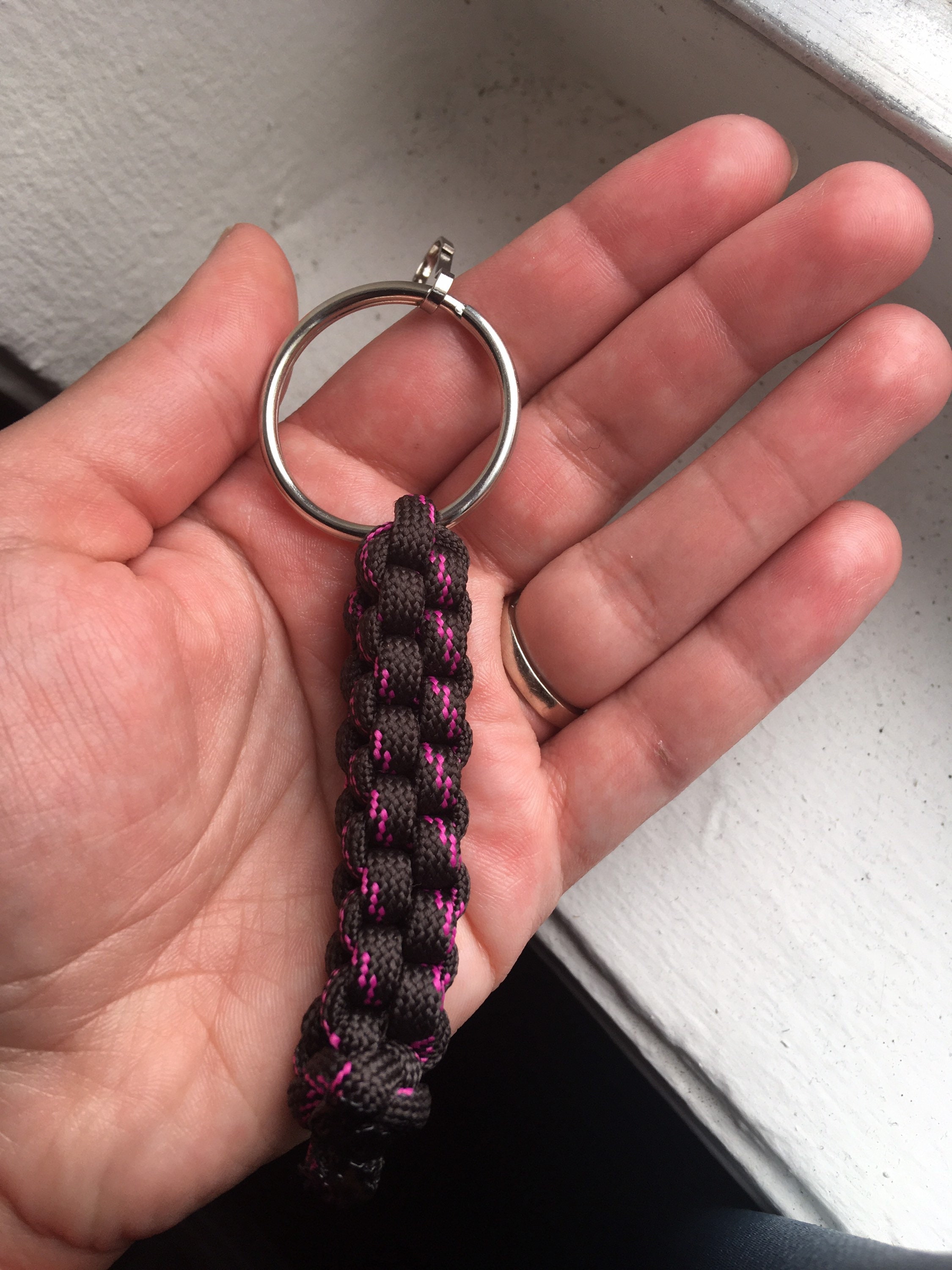 Box Stitch Shoelace Keychains Etsy