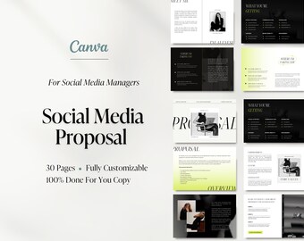 Social Media Proposal Canva Template: Modern Client Acquisition