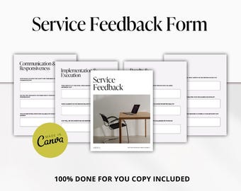 Service Feedback Questionnaire Template for Social Media Managers | Editable Client Offboarding Form