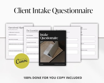 Client Intake Questionnaire Template for Social Media Managers | Editable Onboarding Form | Brand Detail Sheet
