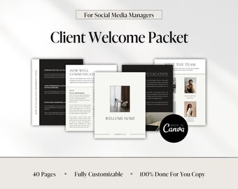 Done-For-You Welcome Packet Template for Social Media Managers and Virtual Assistants