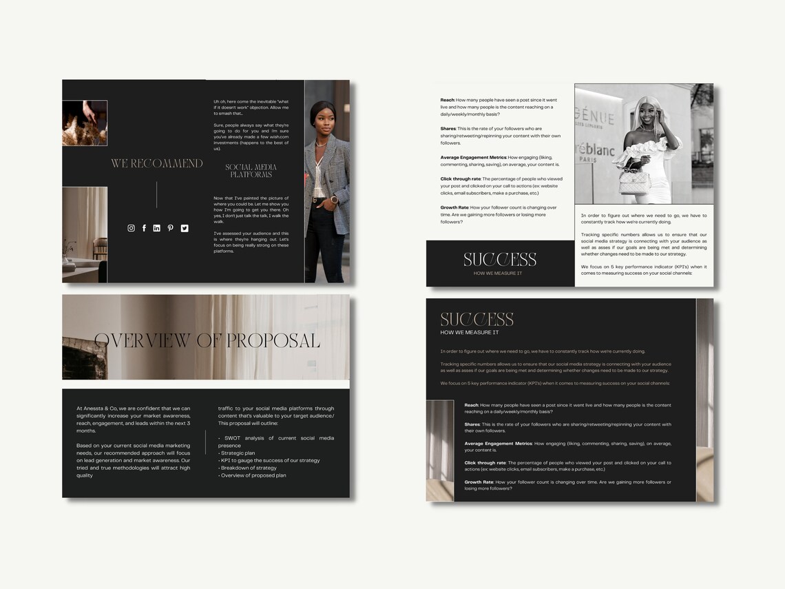 Social Media Management Proposal Template for Social Media Etsy