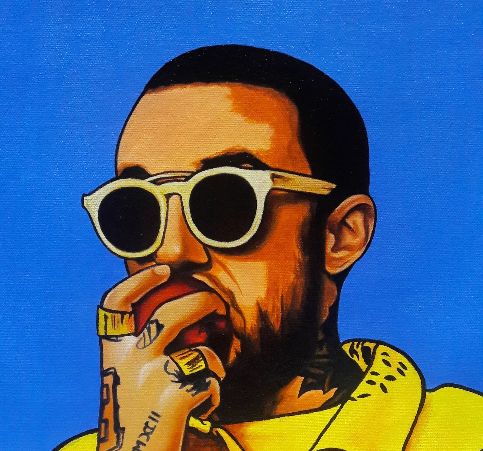 Mac Miller Painting Mac Miller Canvas Painting Mac Miller | Etsy