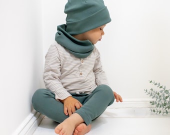 Cuddly organic loop scarf for children for the transitional period made of cuddly organic rib jersey in many different colors for girls and boys