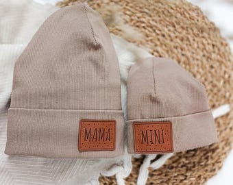 Hipster Beanie Family Organic Hat Baby Kids Adults Partner Look Gift Mother's Day Father's Day Christmas participating unisex