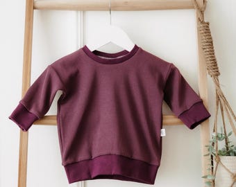 Soft oversized ribbed sweater made of organic cotton, boxy cut sweater for boys & girls sizes 92-122 many neutral colors to choose from