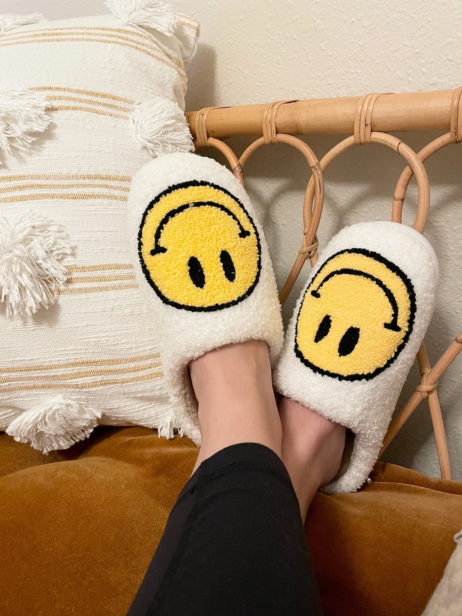 smiley face slippers amazon