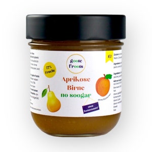 Fruit spread WITHOUT ADDED SUGAR Apricot Pear 77% fruit