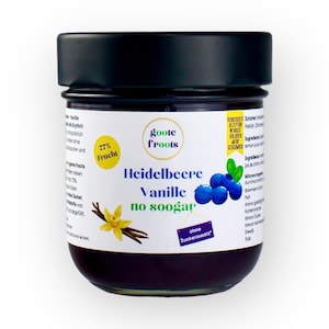 Fruit spread WITHOUT ADDED SUGAR blueberry vanilla 77% fruit