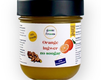 Pâte à tartiner de fruits SANS SUCRE AJOUTÉ Orange gingembre 75% fruits