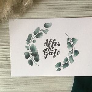 Alles Gute - Eukalyptuskranz motiv