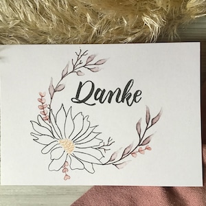 Danke Aquarellpostkarte