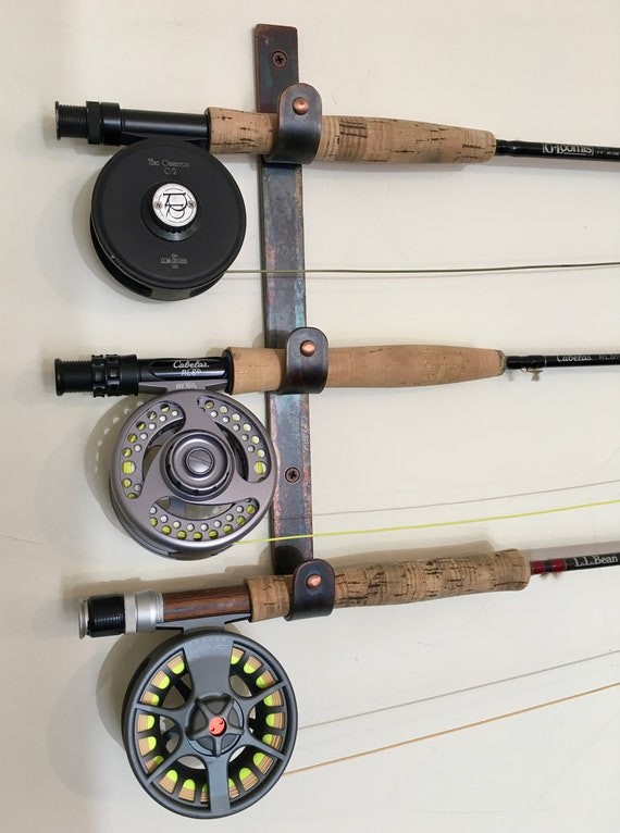 Fly Fishing Rod Holder, Fishing Pole Holder, Fishing Rod Display, Fishing  Gifts for Men, Fishing Decor, Wall Mounted 