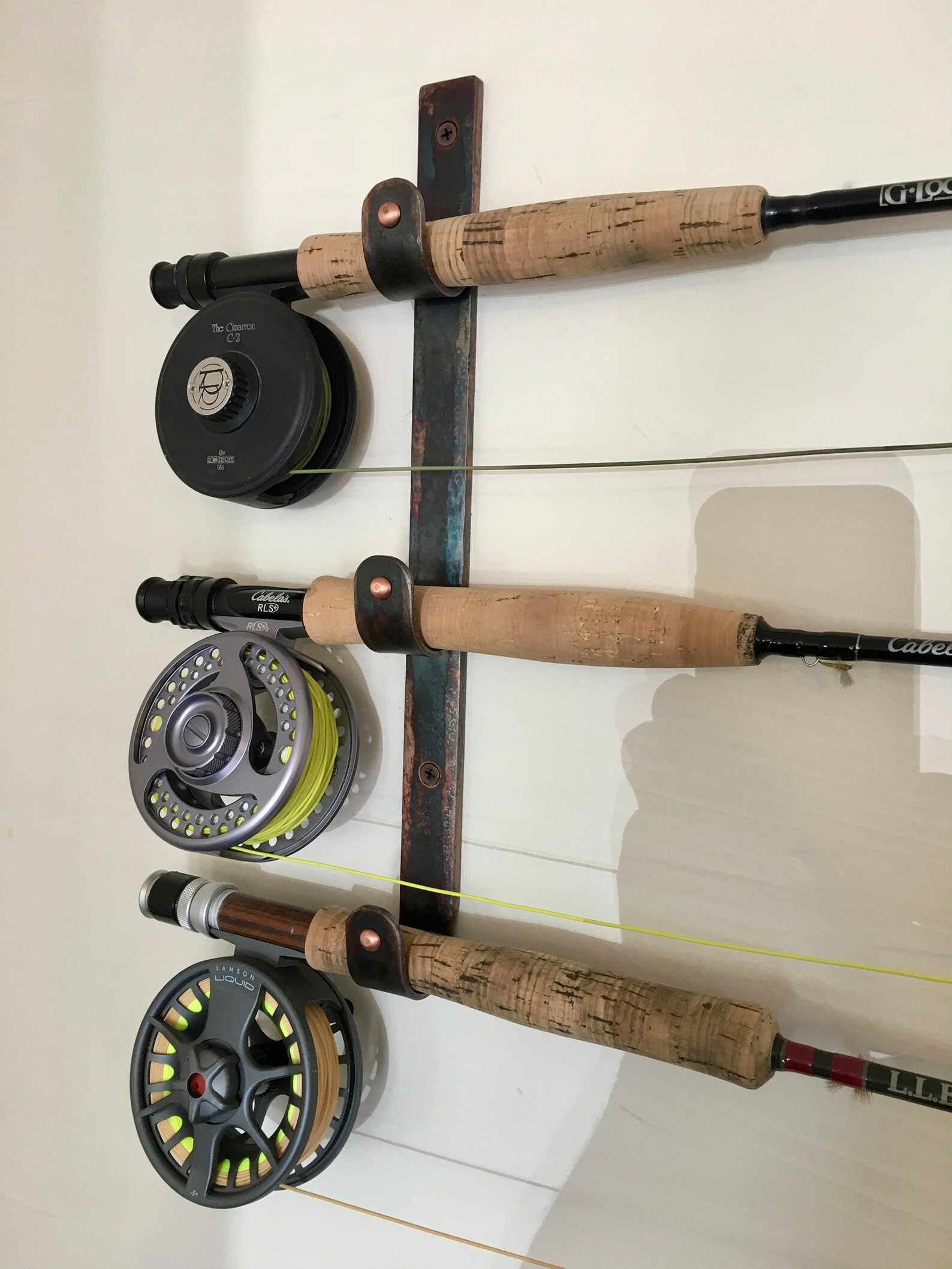 Fly Rod Holder Wall Mounted Display Etsy