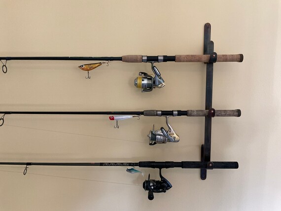 Spinning Rod Holder, Fishing Pole Holder, Near Shore Fishing, Fishing Rod,  Fishing Gifts for Men, Fishing Decor, Wall Mounted, Baitcaster 